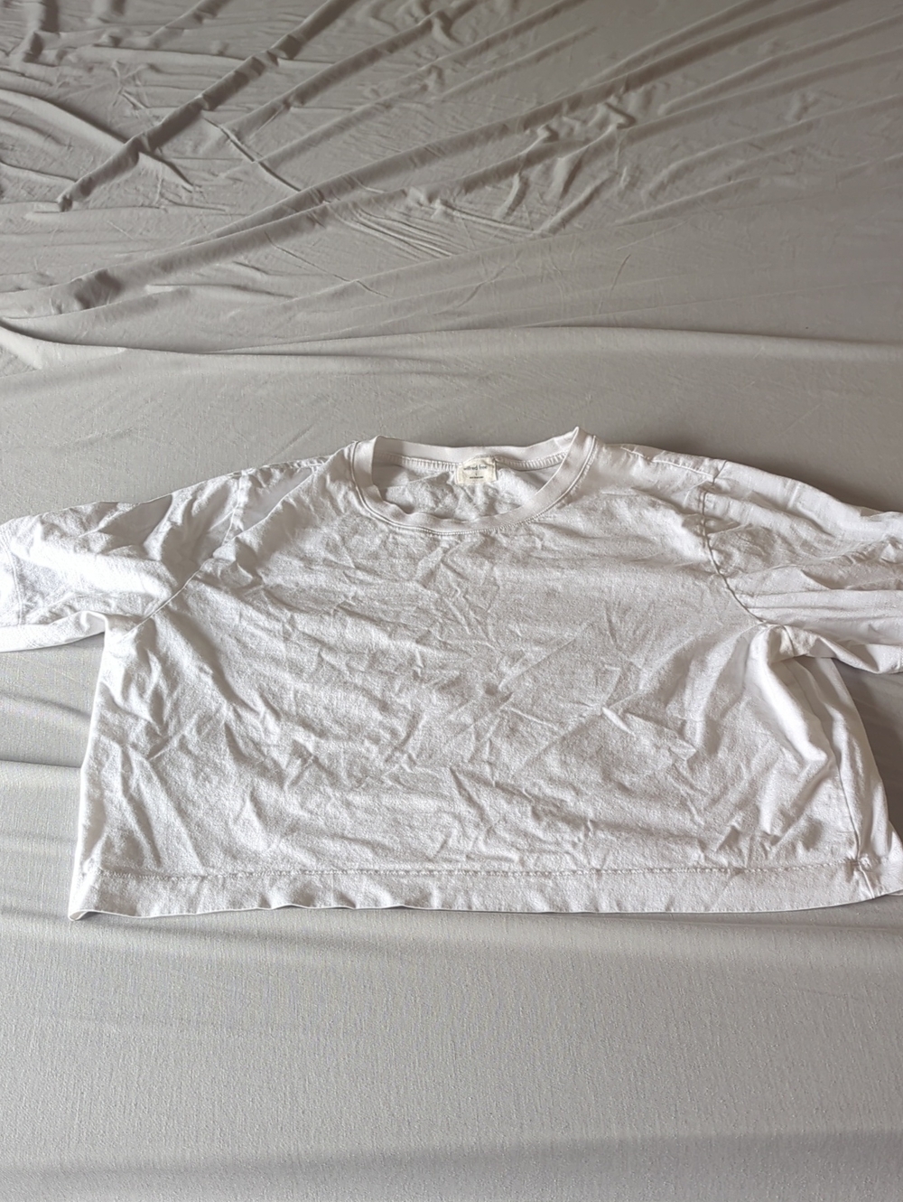 Aritzia Wilfred Free Cropped White Crewneck Tee